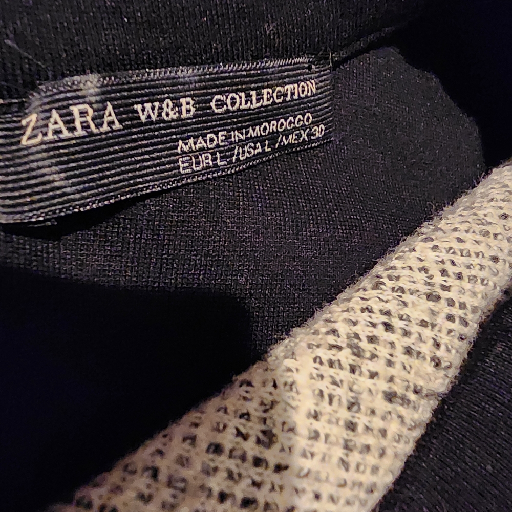 Zara Monochrome Textured Mini Dress - Picture 2 of 9